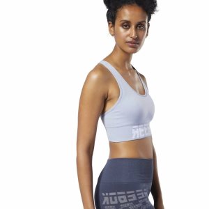 Biustonosze Damskie Reebok WOR Meet You There Seamless Padded Głęboka Niebieskie PL 09OHSPC